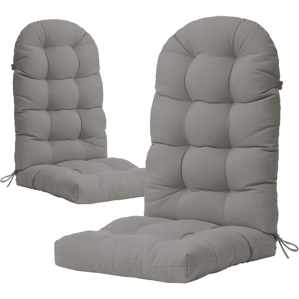 49 in. x 20 in. x 5 in. Light Gray Outdoor Patio Adirondack High Back Chair Cushion(2-Pack) price history on PriceWatchPro