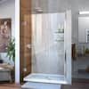 Unidoor 46 to 47 in. x 72 in. Frameless Hinged Shower Door in Chrome