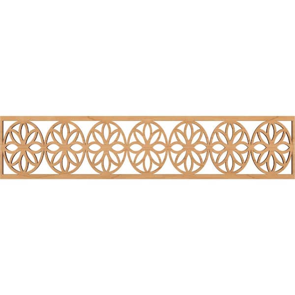 Ekena Millwork Blume Fretwork 0.375 in. D x 46.75 in. W x 10 in. L Maple Wood Panel Moulding