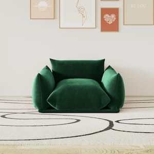 35 in. Armless 2-Seater Sofa in Green