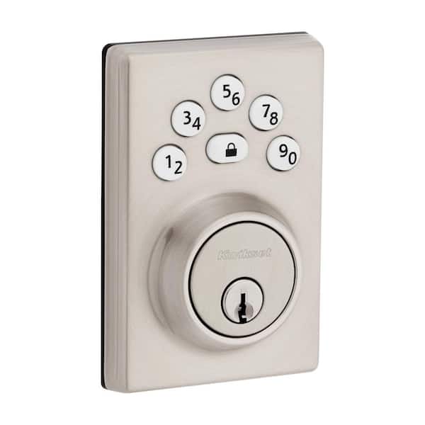 Kwikset Powerbolt 240 5-Button Keypad Satin Nickel Contemporary Electronic Deadbolt Door Lock