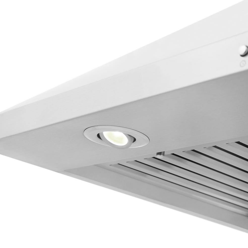 36" Stainless Steel Convertible Wall Mount Range Hood with Charcoal Filter