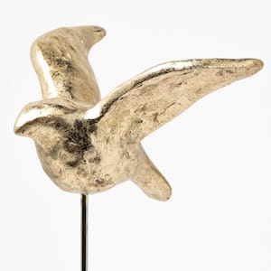 Aya (Set of 3) 11 in. L x 4 in. W Gold Metal Decorative Birds