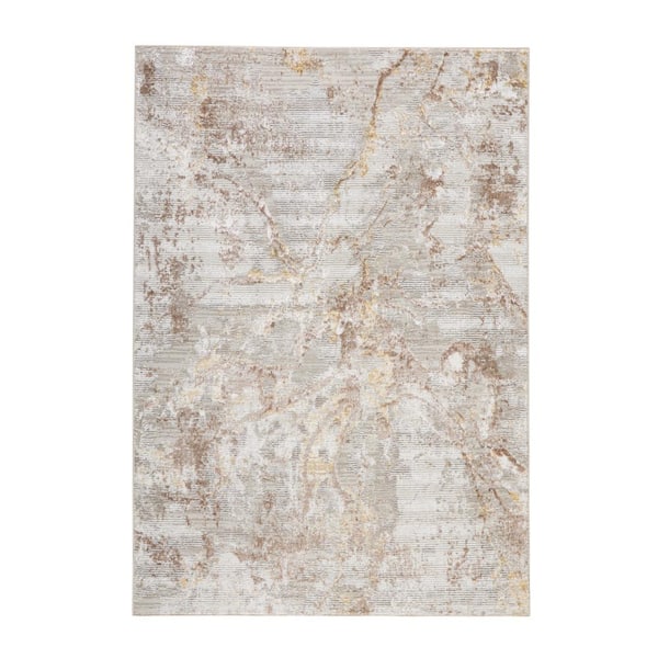 TOWN & COUNTRY LIVING Luxe Opaline Bold Marble Taupe 5 ft. x 7 ft. Area Rug
