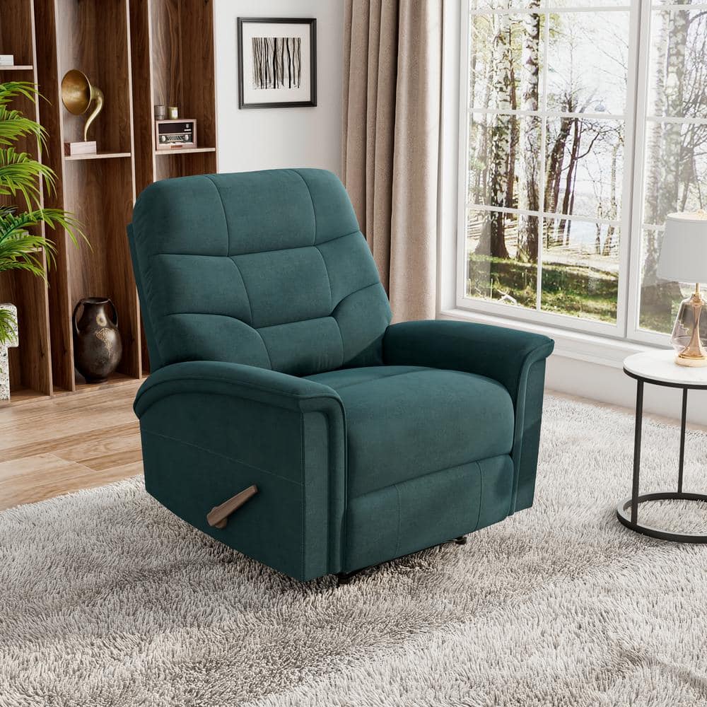 ProLounger Blue Microfiber Fabric Wall Hugger Tufted Recliner