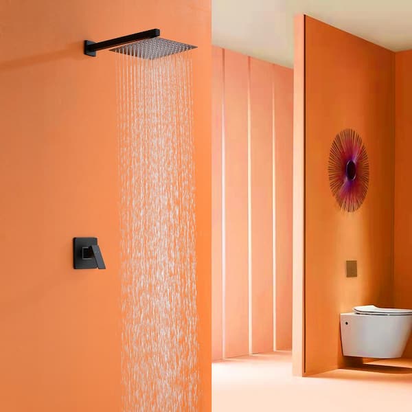 Staykiwi Single Handle 1-Spray Shower Faucet 1.5 GPM with Ceramic Disc valves in. Matte Black