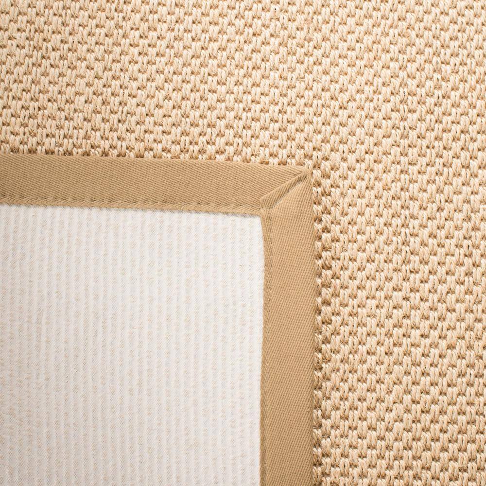 Maize and Linen Natural Fiber Runner Rug with Cotton Border