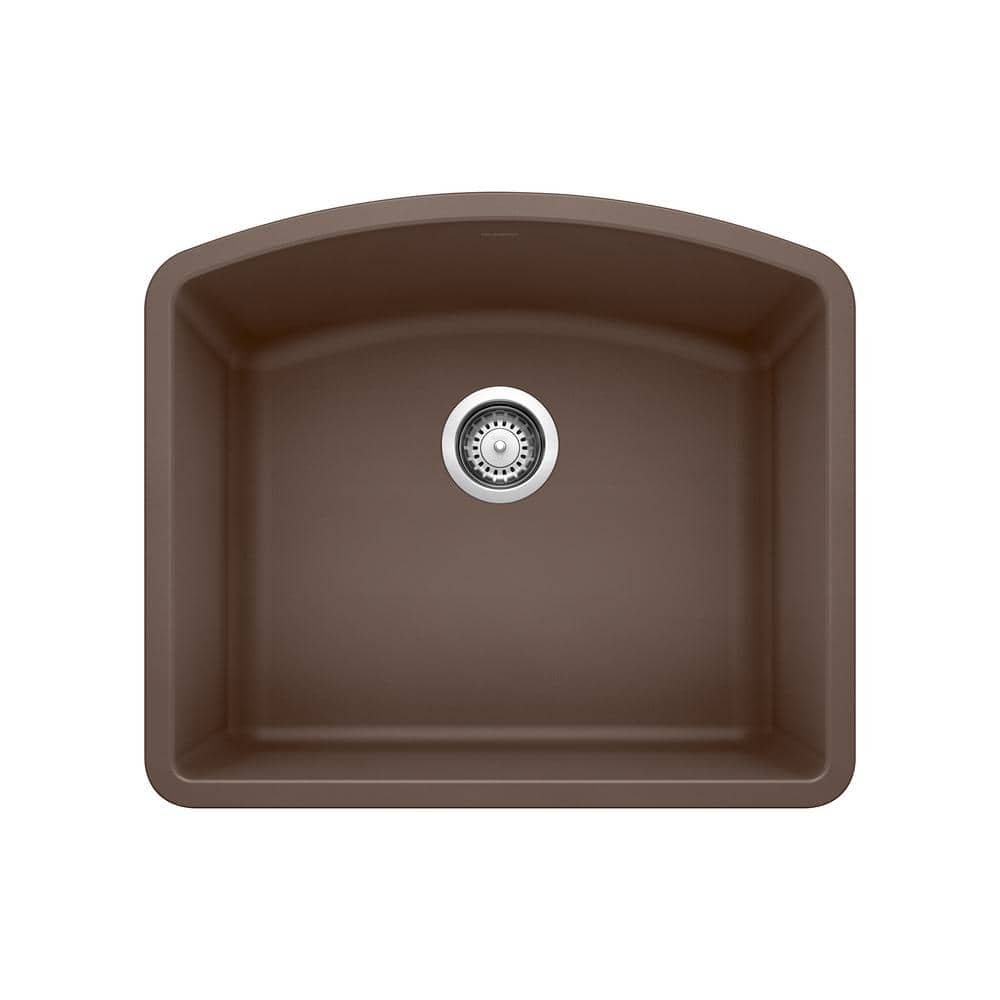Diamond SILGRANIT Brown Granite Composite 24 .06 in. Single Bowl Undermount