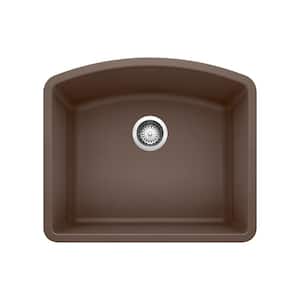 Diamond SILGRANIT Brown Granite Composite 24 .06 in. Single Bowl Undermount Kitchen Sink