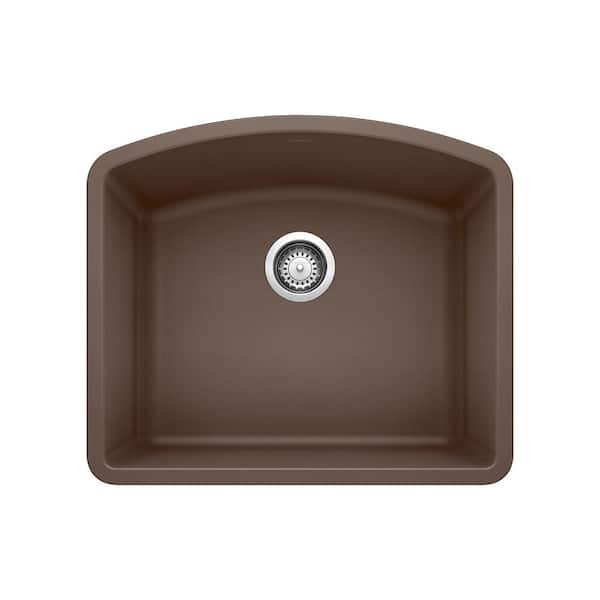 Blanco Diamond SILGRANIT Brown Granite Composite 24 .06 in. Single Bowl Undermount Kitchen Sink