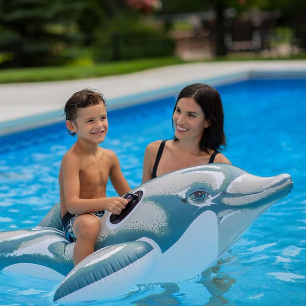 Ride on Pool Toys Kid Children Inflatable Float Dolphin Swimming Accessories for sale online 