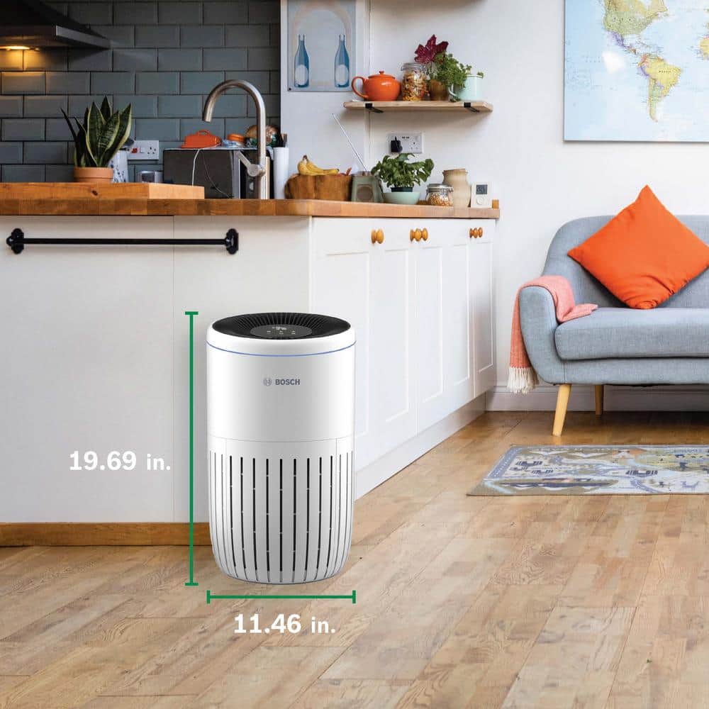 Bosch White HEPA Air Purifier with Odor Absorbing Filter