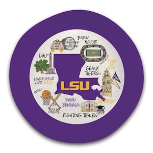 LSU 13.5 in. 64 fl. oz. Assorted Colors Melamine Serving Bowl