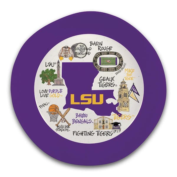 Magnolia Lane LSU 13.5 in. 64 fl. oz. Assorted Colors Melamine Serving Bowl