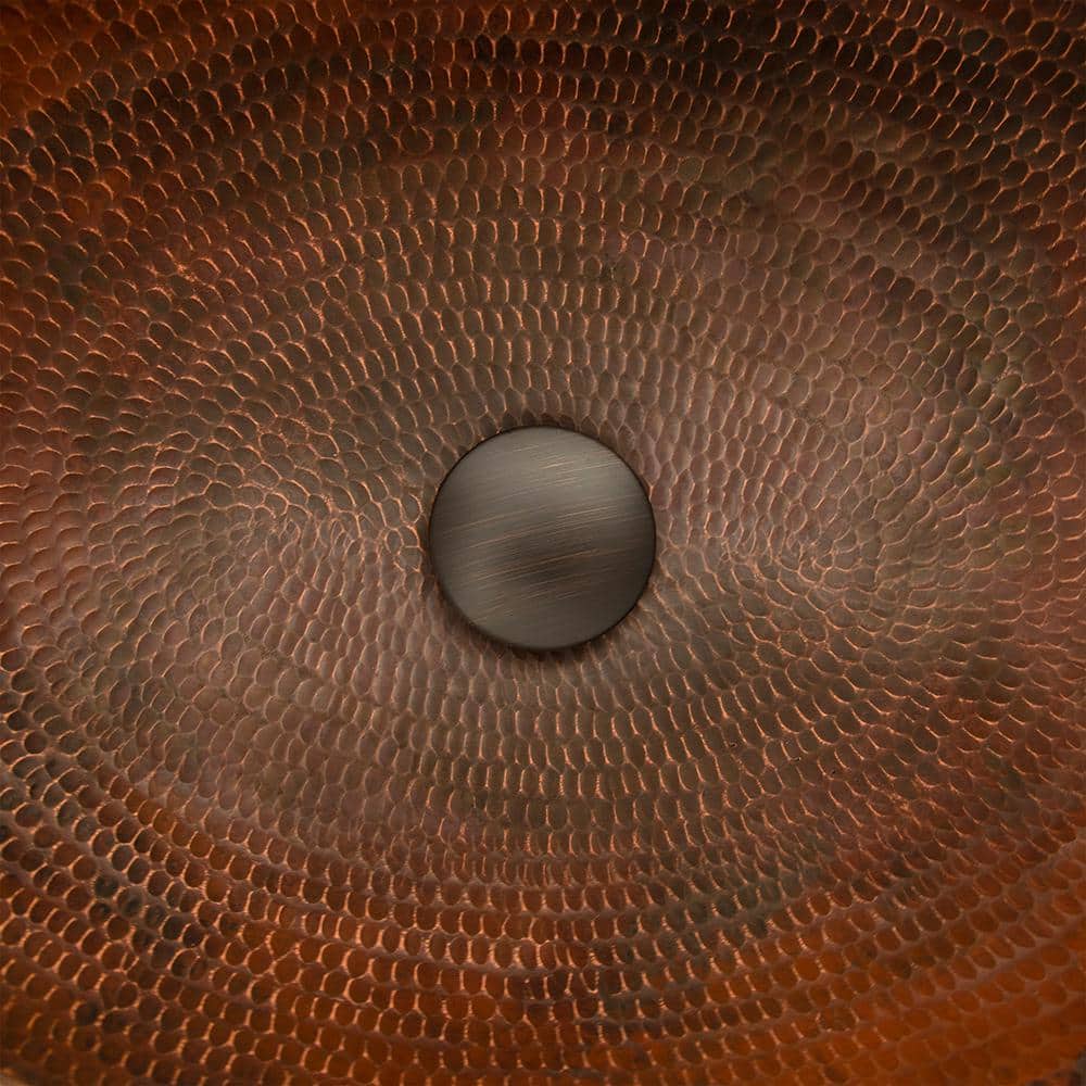 Oil Rubbed Bronze Brass Non-Overflow Bathroom Sink Drain