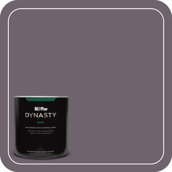 BEHR DYNASTY 1 qt. #670F-6 Vintage Grape Semi-Gloss Enamel Interior Stain-Blocking Paint and Primer