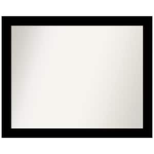 Brushed Black 31.25 in. x 25.25 in. Non-Beveled Modern Rectangle Framed Wall Mirror in Black