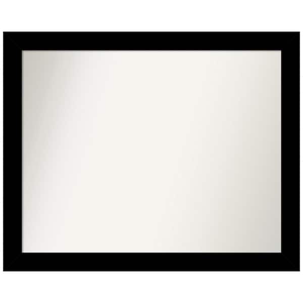 Amanti Art Brushed Black 31.25 in. x 25.25 in. Non-Beveled Modern Rectangle Framed Wall Mirror in Black