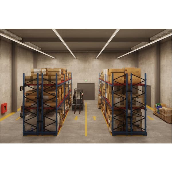 32-Watt 4-Light White 8 ft. Tandem Fluorescent Strip Light