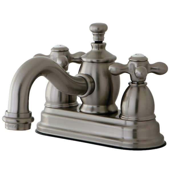 Kingston Brass English Country 4 in. Centerset 2-Handle Bathroom Faucet in Brushed Nickel