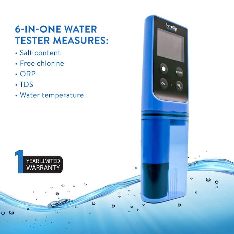 Safe-Dip 6-in-1 Electronic Pool and Spa Water Tester