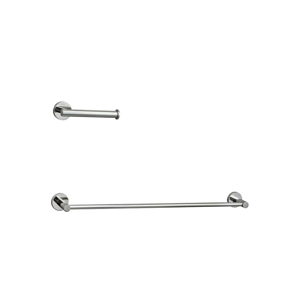 Timeless Home 2-Piece Bath Hardware Set with Mounting Hardware in Chrome