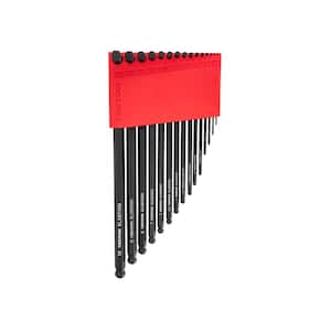 Short Arm Ball End Hex L- Key Set with Holder, 15-Piece (1.3 mm to 10 mm)