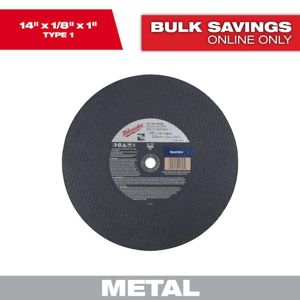 Milwaukee 14 in. x 1/8 in. x 1 in. Cut-Off Wheel (Type 1)