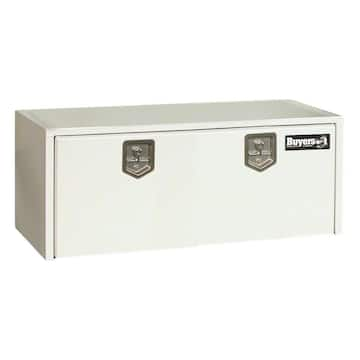 18 in. x 18 in. x 48 in. White Steel Underbody Truck Tool Box