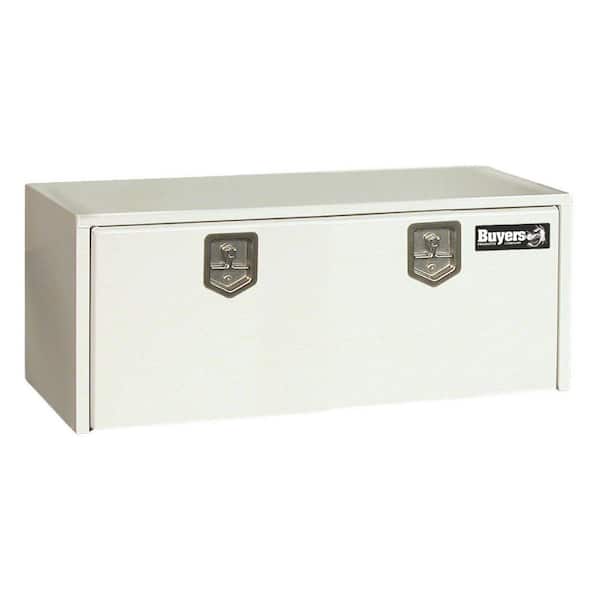 Buyers Products Company 18 in. x 24 in. x 48 in. White Steel Underbody Truck Tool Box