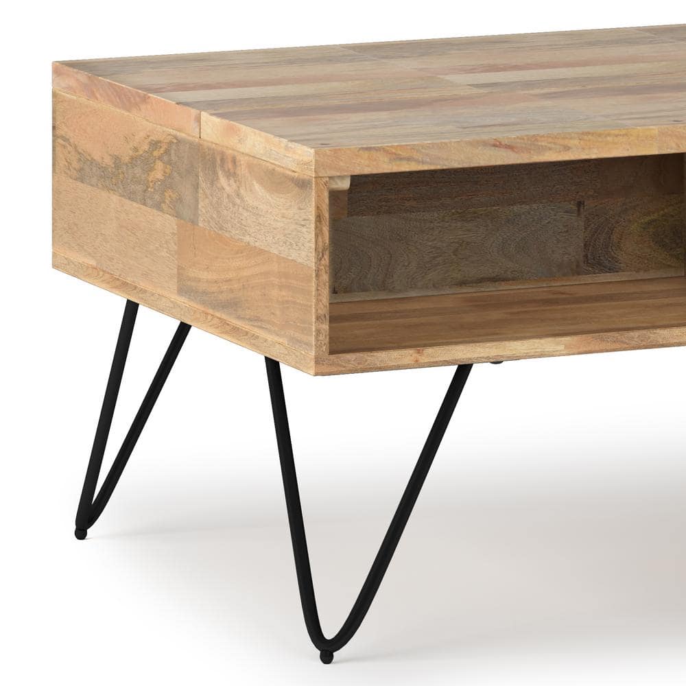 Hunter Small Lift-Top Coffee Table in Natural Mango Wood