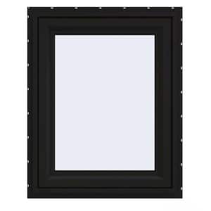 30 in. x 36 in. V-4500 Series Black FiniShield Vinyl Awning Window with Fiberglass Mesh Screen