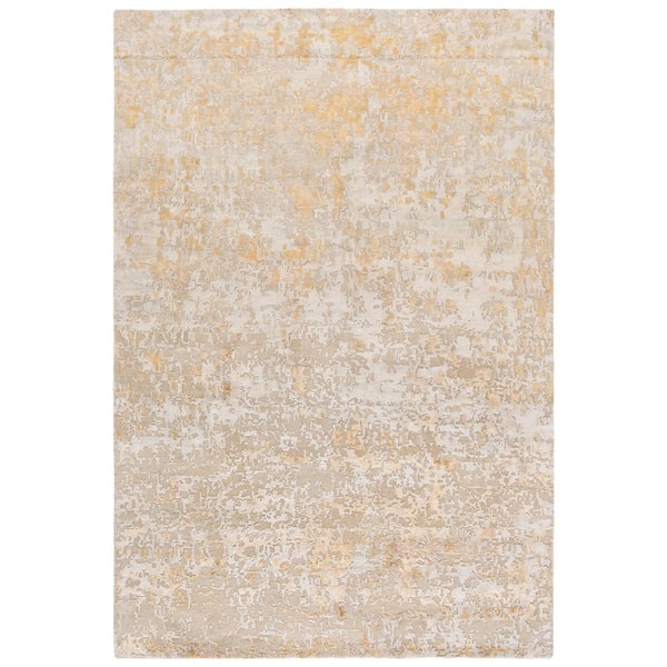 Tiffany 6 ft. x 9 ft. Beige/Gray Contemporary Abstract Distressed Area Rug