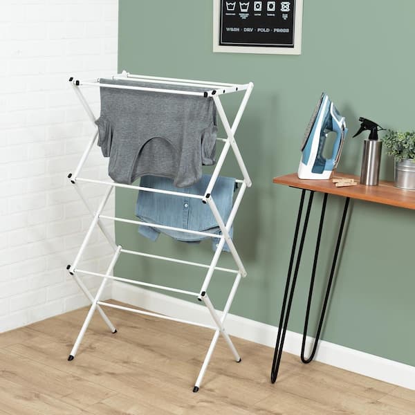 Buy LOOT-LEY Premium Heavy Duty Stainless Steel Foldable Cloth Drying Stand/Clothes  Stand for Drying/movable/Cloth Stand/Clothes Dryer/Laundry Racks for Drying  for Indoor/Outdoor/Balcony (3 Tier) Sky blue heavy loading  capacity+space-saving Online at