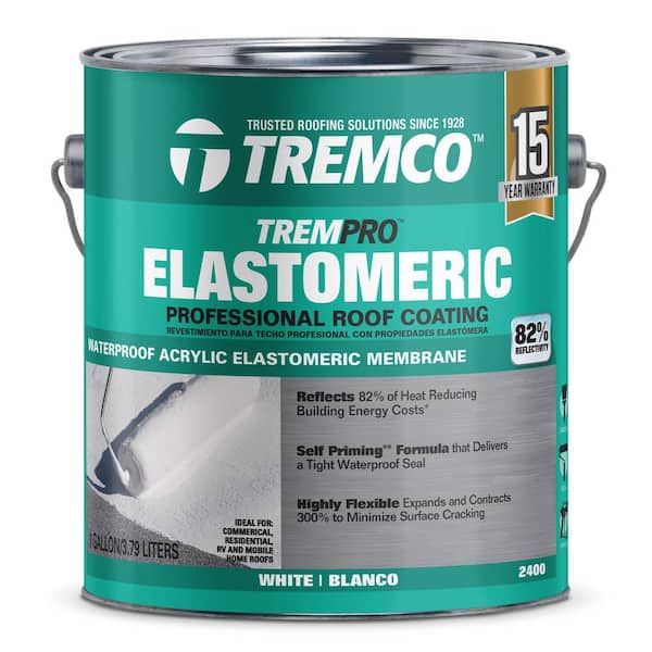 Tremco 1 gal. 15-Year TremPro Elastomeric Reflective Roof Coating (2-Pack)