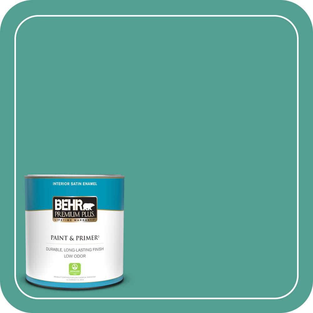 1 qt. Home Decorators Collection #HDC-WR15-9 Aqua Revival Satin Enamel Low Odor Interior Paint & Primer price history on PriceWatchPro