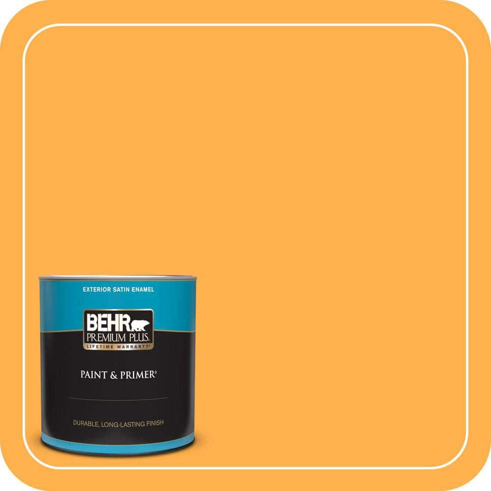 Splendor Gold Color BEHR PREMIUM PLUS 1 qt. #P250-6 Splendor Gold Satin Enamel Exterior ...