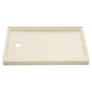 Ensemble 60 in. x 30 in. Single Threshold Shower Base with Left-Hand Drain in Biscuit