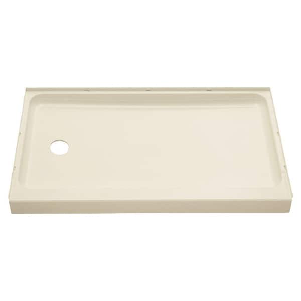 STERLING Ensemble 60 in. x 30 in. Single Threshold Shower Base with Left-Hand Drain in Biscuit
