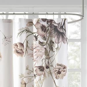 Gisele Blush 72 in. Printed Cotton Shower Curtain