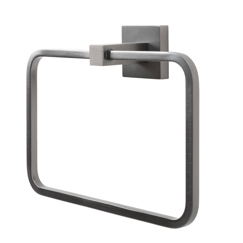 Gun Metal Gray 4-Piece Bathroom Hardware Set with Towel Bar
