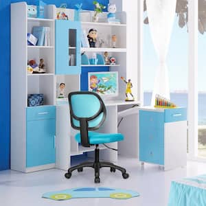 Blue Sponge Low-Back Computer Task Office Desk Chairs with Swivel Casters