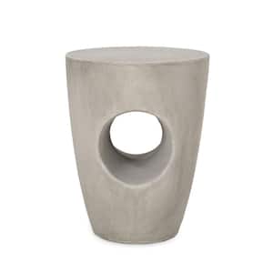 Sirius 14.5 in. x 18.5 in. Concrete Round Concrete End Table