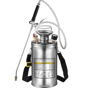 1.5 Gal. Stainless Steel Sprayer Set with 16 in.Wand& Handle& 3.3 FT. Reinforced Hose Hand Pump Sprayer