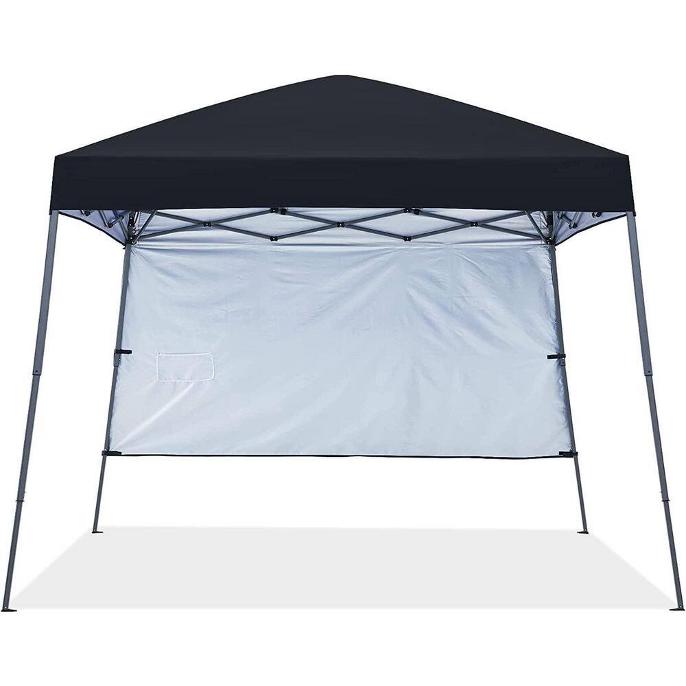 10 ft. x 10 ft. Pop Up Canopy Tent Slant Leg with 1 Sidewall and 1 Backpack Bag, Black price history on PriceWatchPro