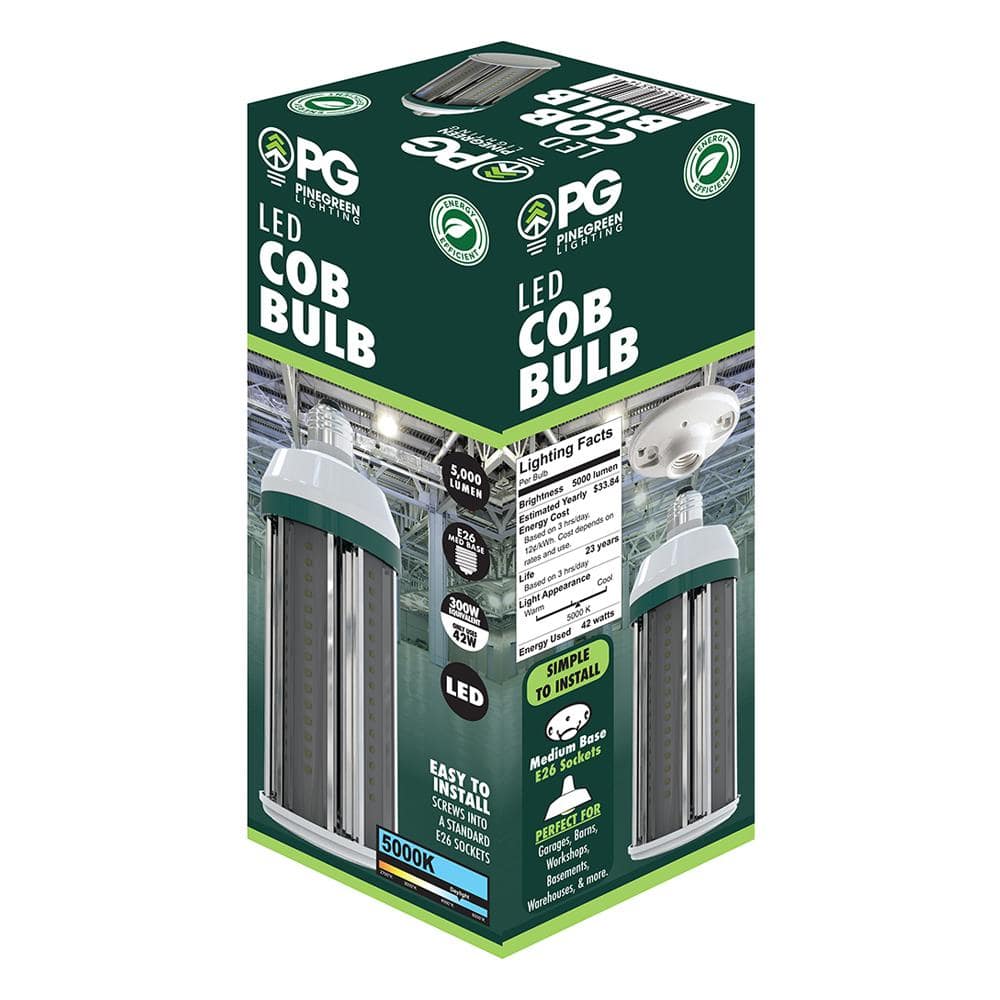 5000 Lumen Daylight LED Corn Cob Light Bulb