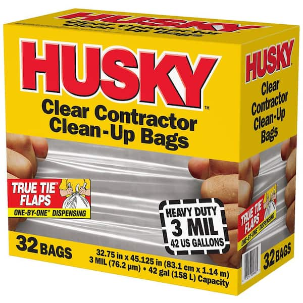 Husky 42 gal. Heavy-Duty Clean-Up Bags (64-Count)