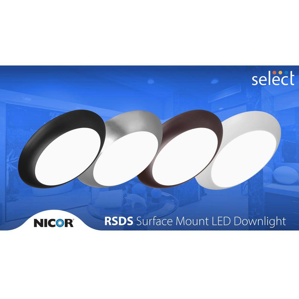 4-Inch Black LED Round Surface Mount Downlight