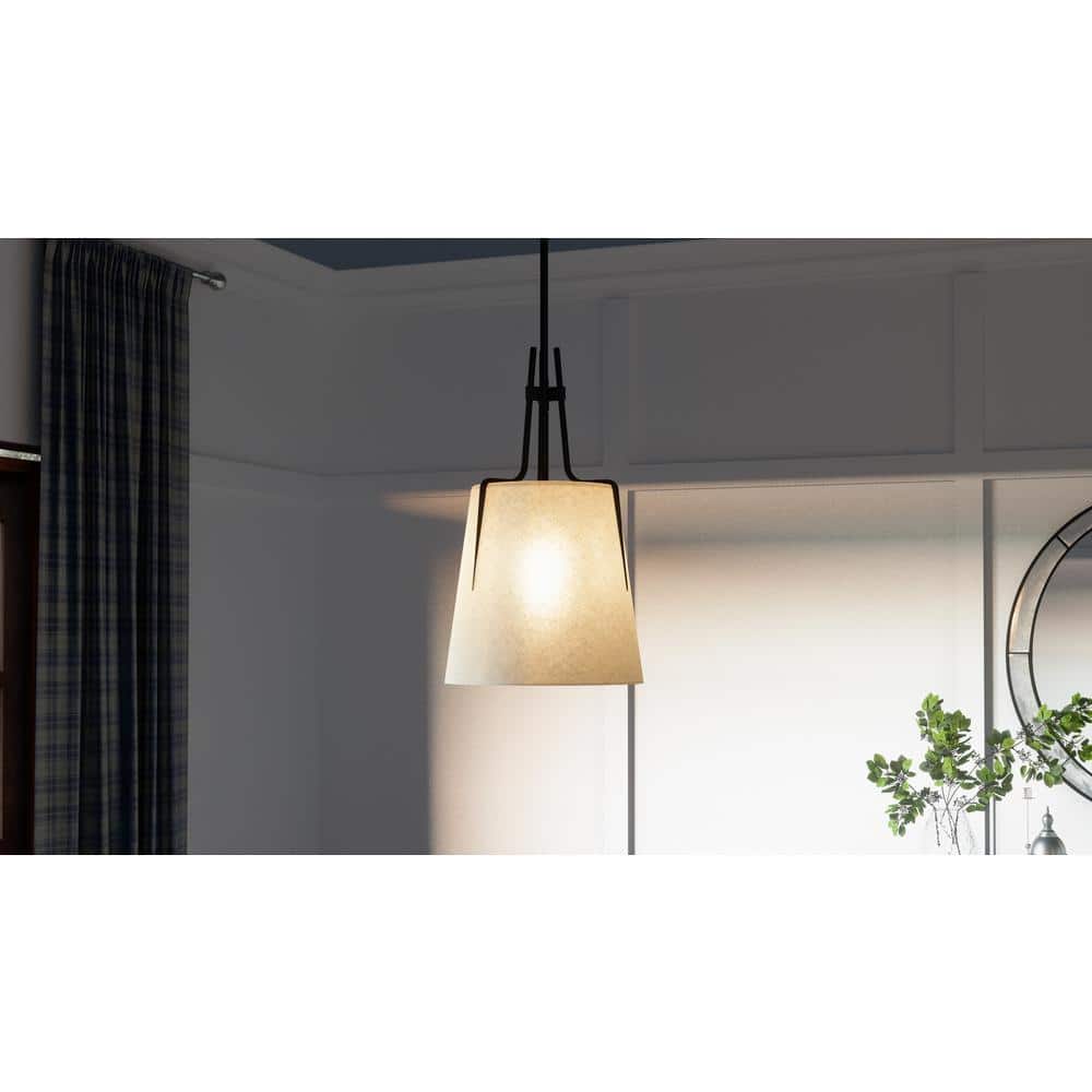 Leona Matte Black Glass LED Mini Pendant Light