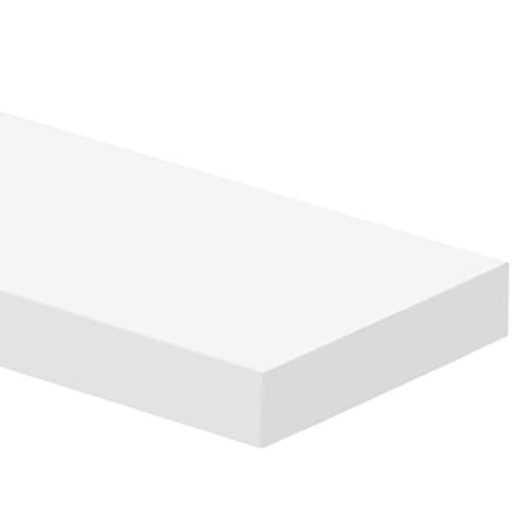 AZEK 1 in. x 5.5 in. x 12 ft. White PVC Composite Traditional Trim ...